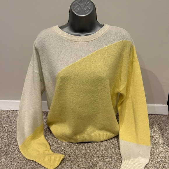 CRUSH Cashmere Colorush Color Block Sweater - Picture 1 of 3